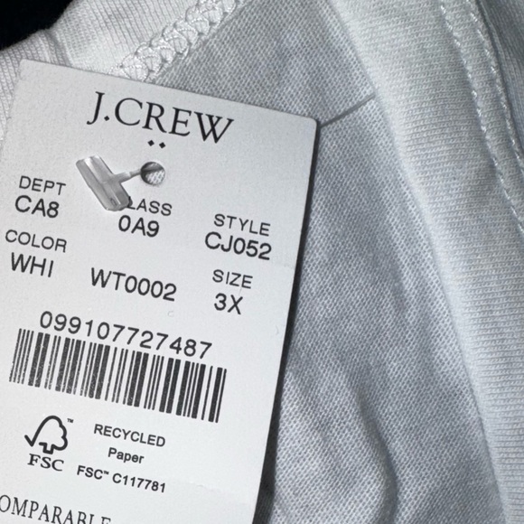 NEW! J. CREW FACTORY White “Broken-In” Jersey Tank Top size 3X NWT GORGEOUS - Picture 7 of 16